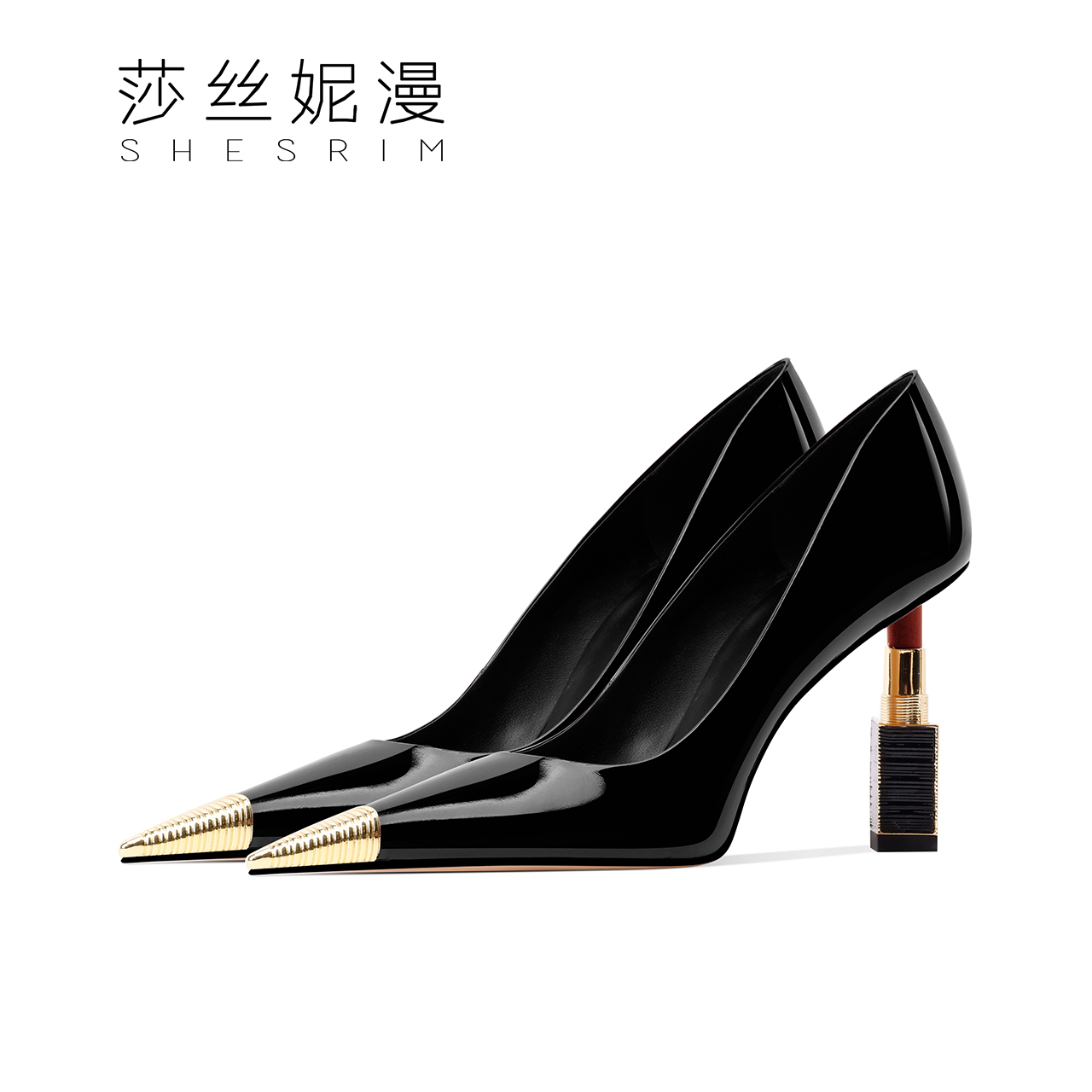 「女王范」2025春秋新款高跟鞋金属方头细跟黑色御姐单鞋百搭法式