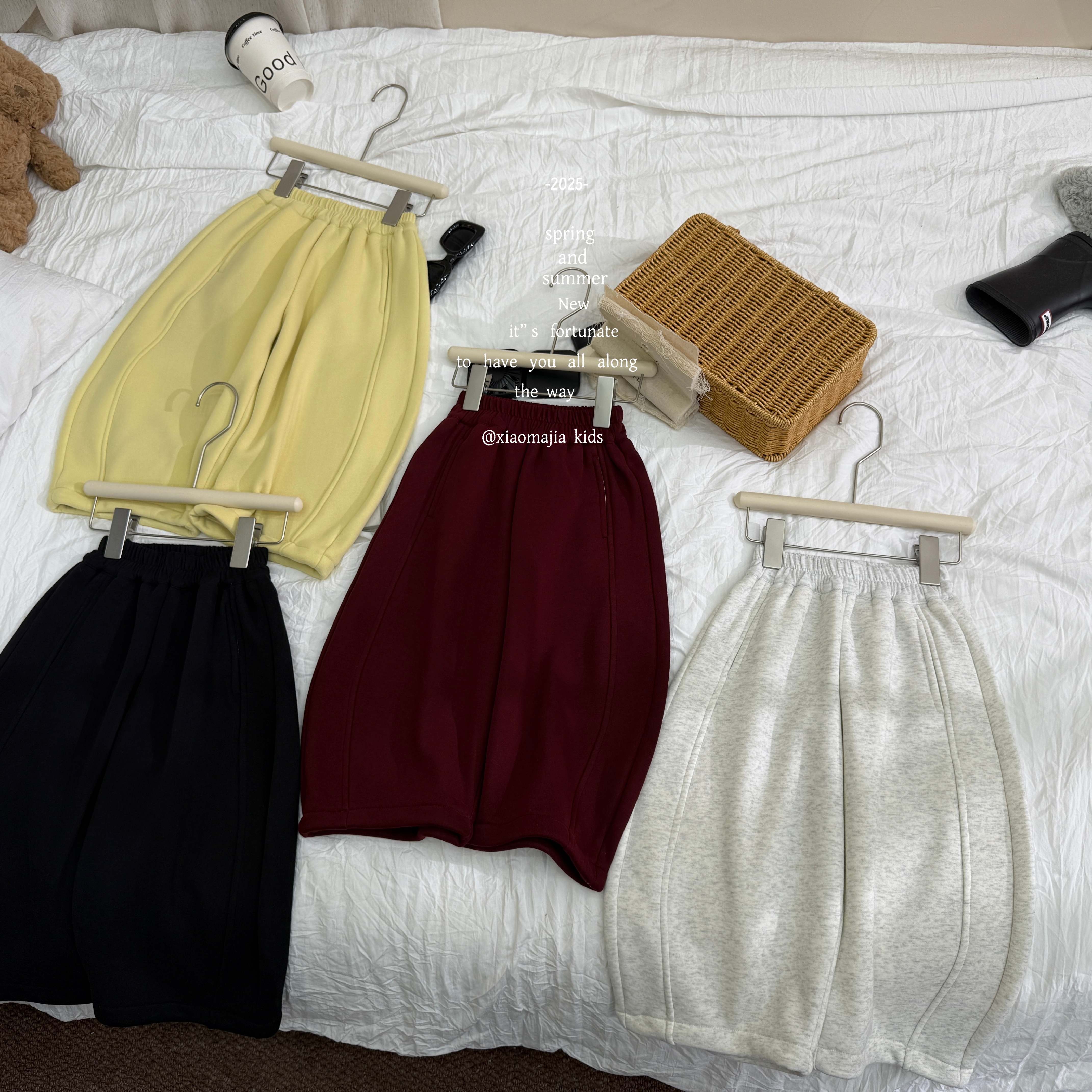 09-现货小马家儿童冬款加绒一体绒卫裤7013百搭保暖款男女童裤子