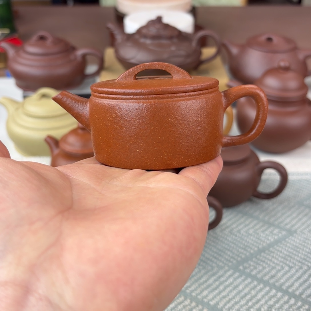 紫砂茶壶汉瓦 红降坡 120cc