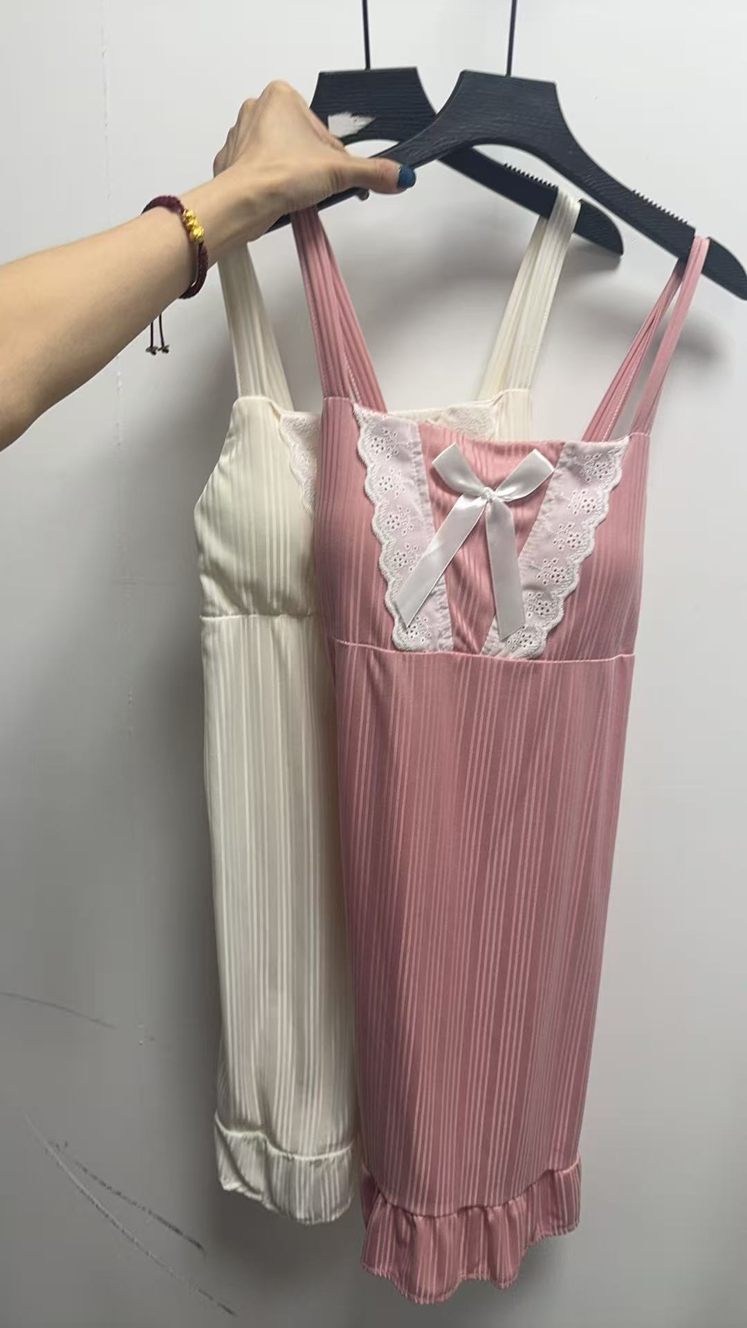 带胸垫性感吊带睡裙女款夏季甜美可爱睡衣家居服