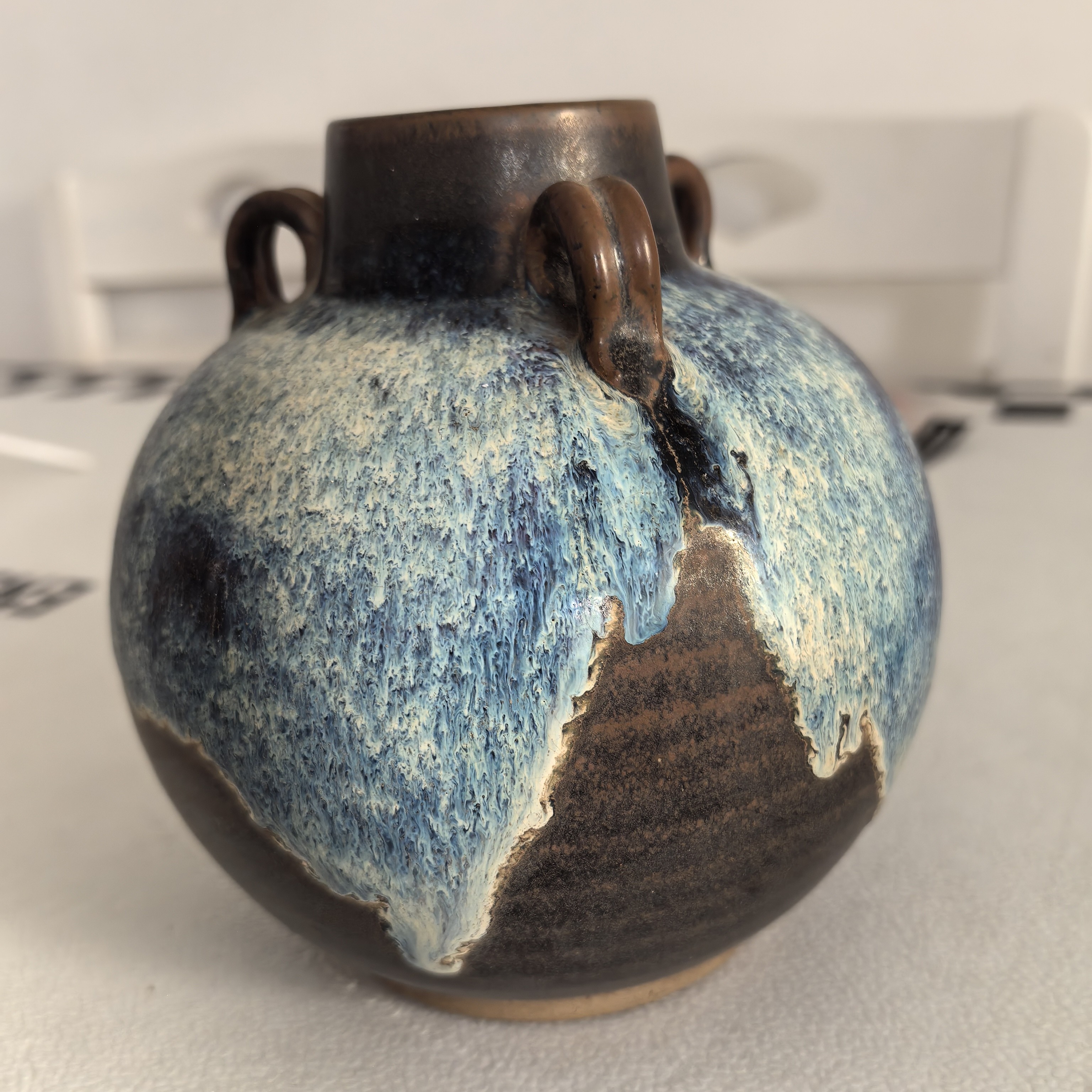 侘寂风景德镇陶瓷花瓶手工覆古高级感插花花器装饰品