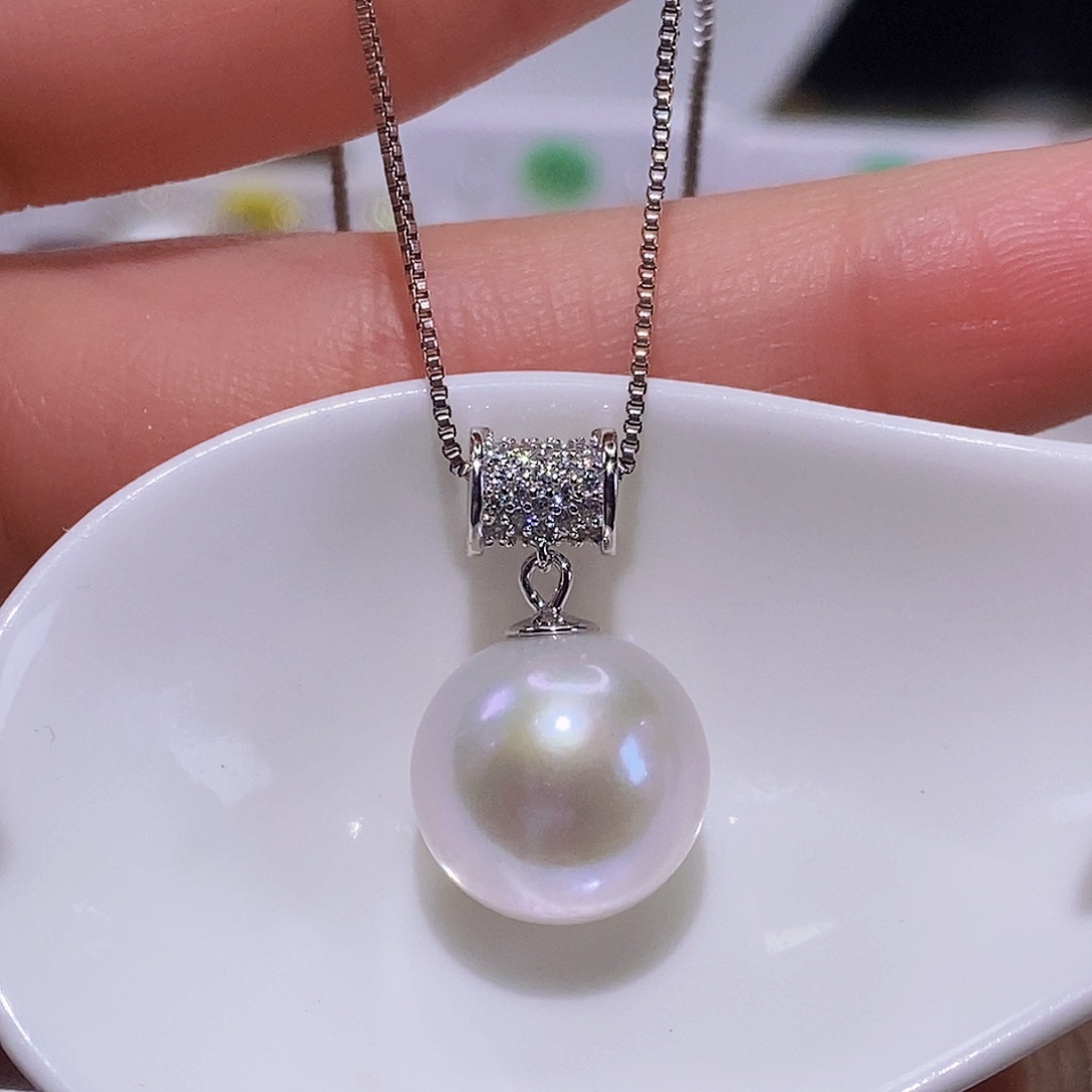 淡水珍珠颈饰银S925镶嵌完***者