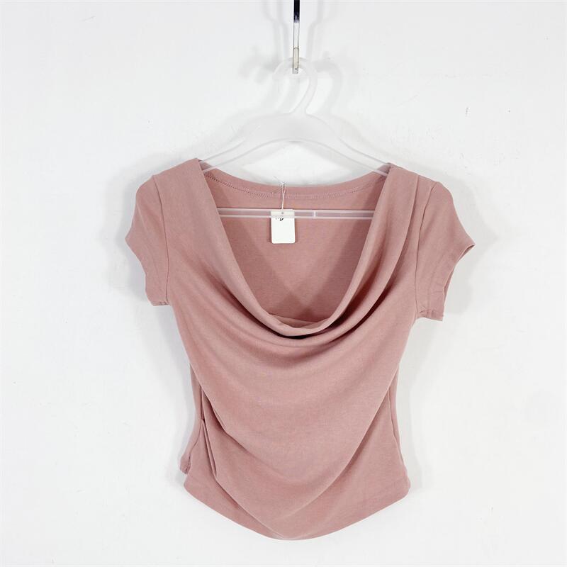 【77衣橱】KD0605精品女装上衣短袖T恤气质轻奢【红人上新】J