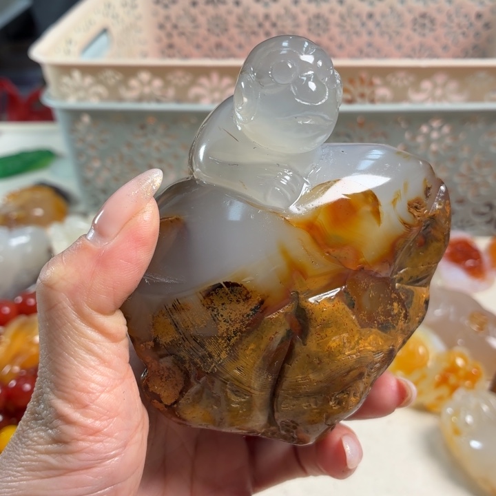 玛瑙/玉髓未镶嵌吊坠(不含链)