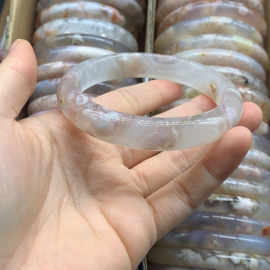 【闪购商品】玛瑙/玉髓耳钉未镶嵌小*