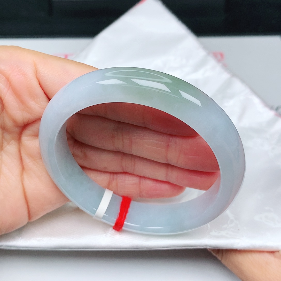 未镶嵌手镯翡翠冰胶飘绿7