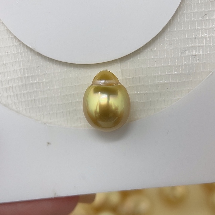 海水珍珠颈饰未镶嵌10-11mm 金珠 茶金H8