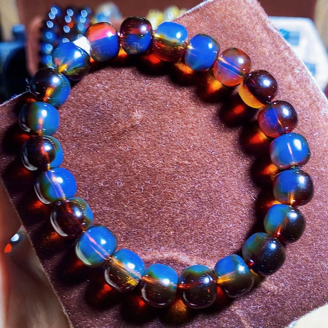 蓝珀裸石未镶嵌红蓝珀妖色9加老型