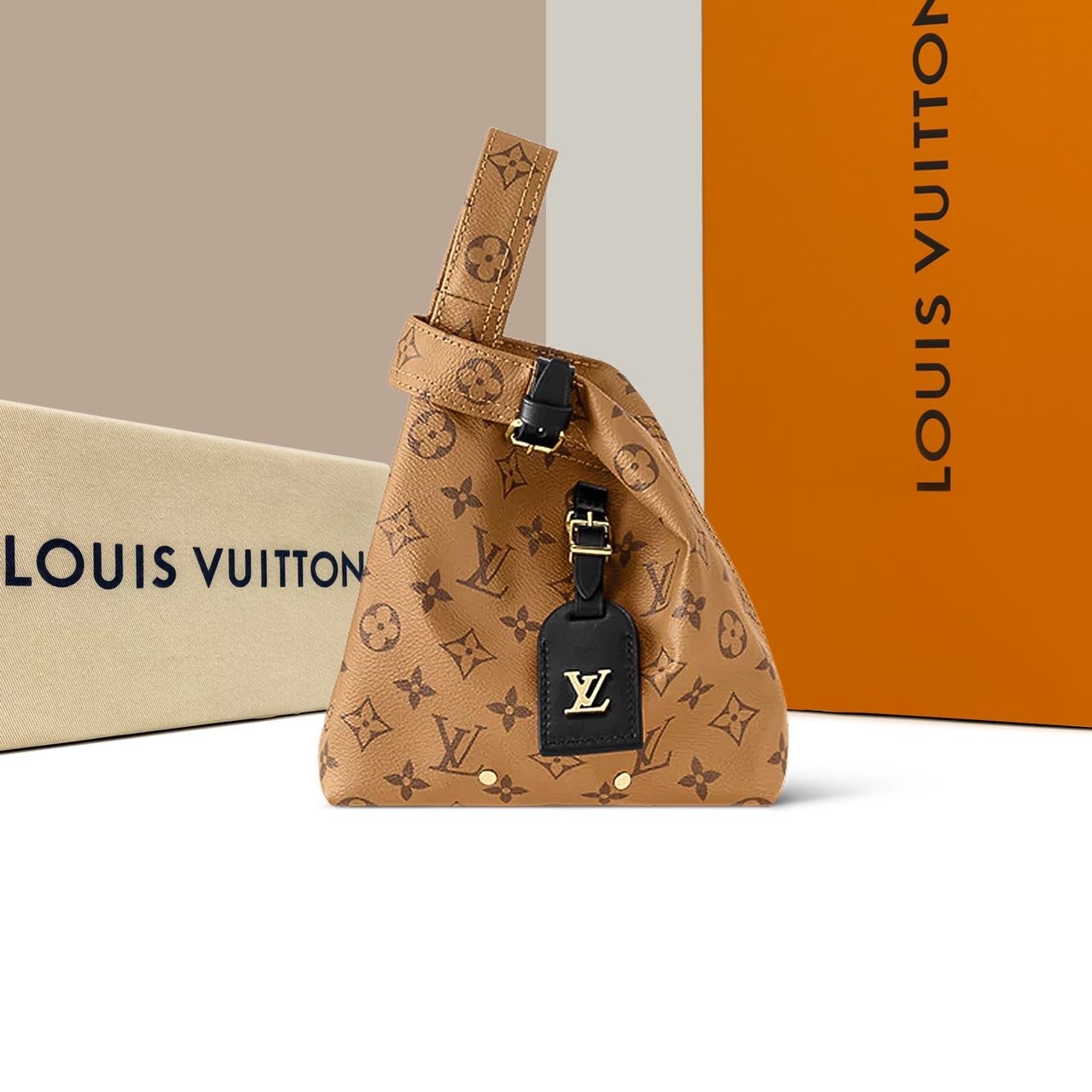全新未使用 LouisVuitton/路易威登 芯片款ATLANTIS BB购物袋