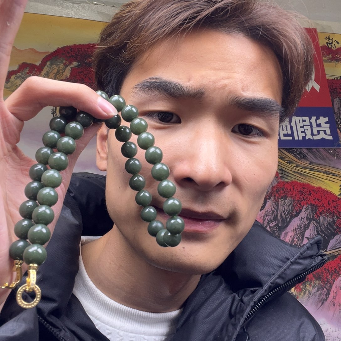 和田玉颈饰未镶嵌黄金玉妈妈链多样性拍一发一