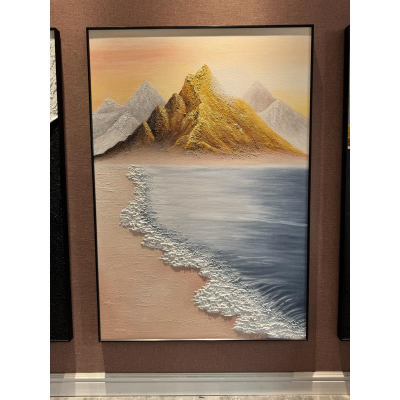SANYI（日照金山）手绘肌理油画沙发背景入户玄关高端装饰画