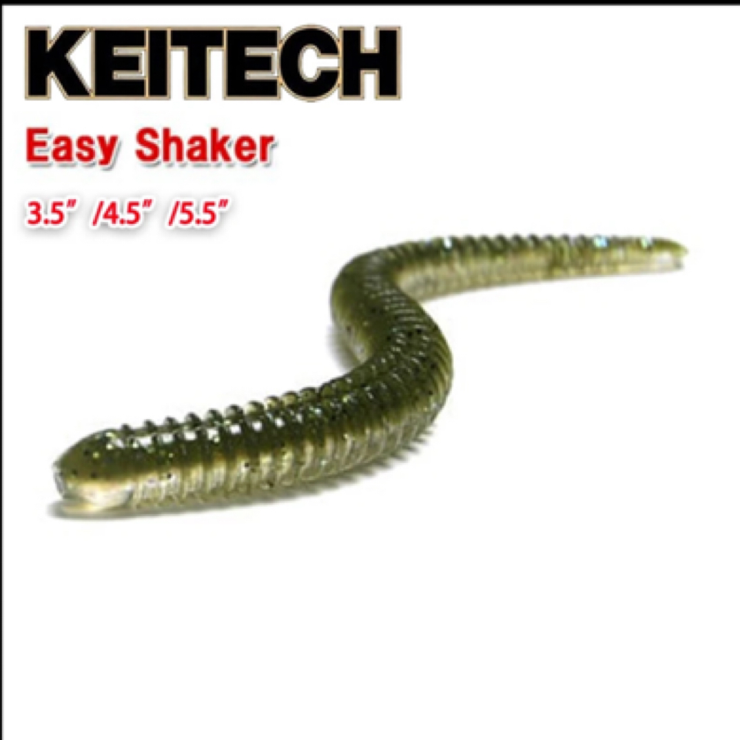 日本KEITECH easy Shaker面条虫3.5/4.5/5.5寸进口路亚软饵假饵
