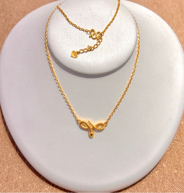 明牌珠宝足金5G套链6.33g