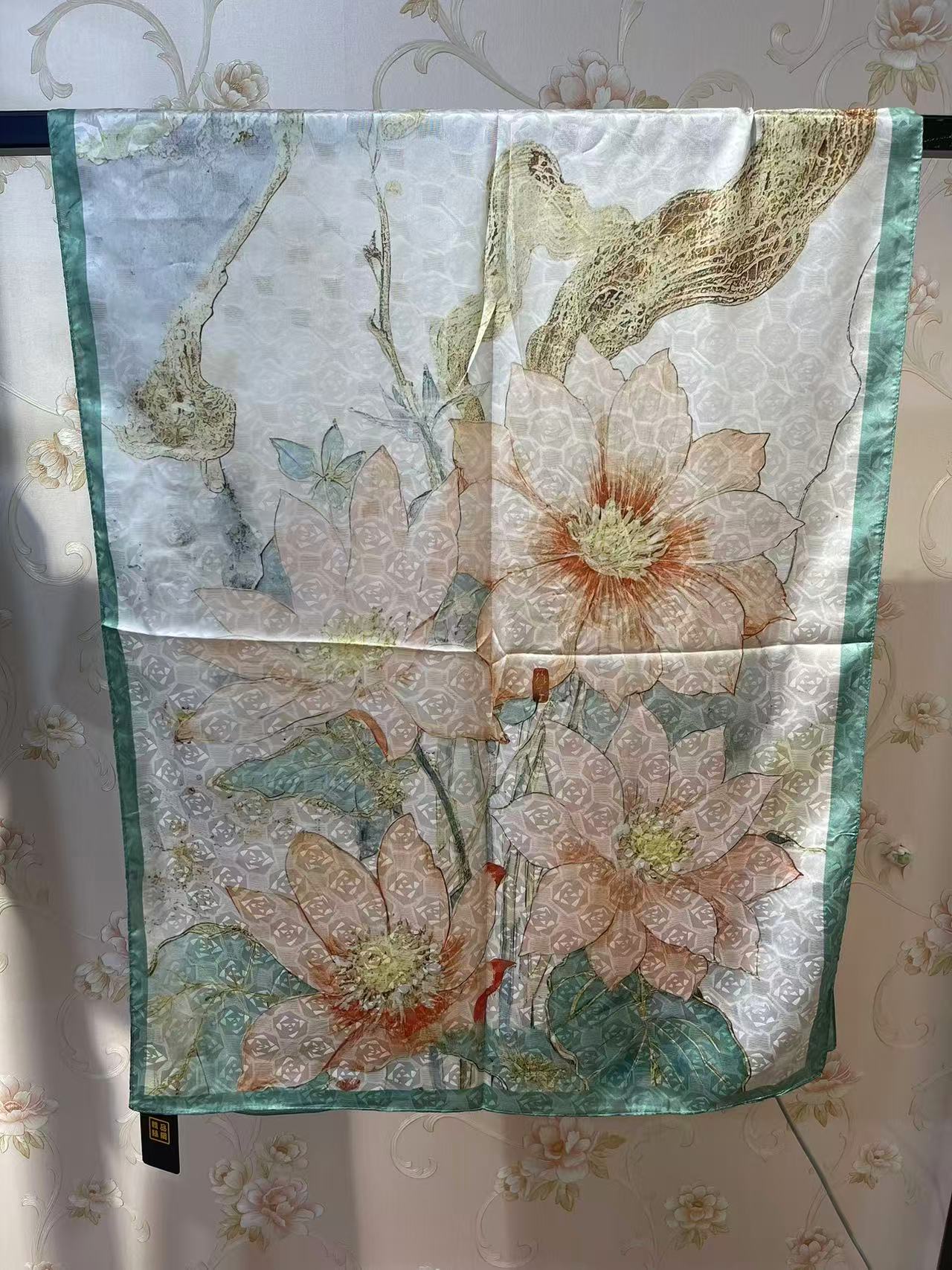 【莲花】 剪花围巾女丝巾高奢新款百搭款长90*180