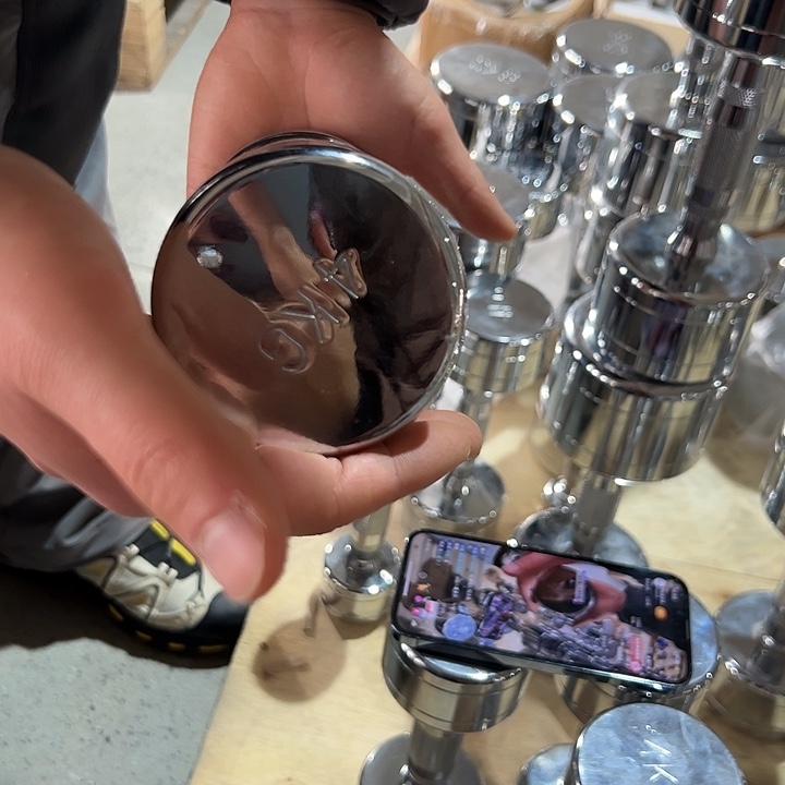 全新电镀纯钢哑铃4公斤一对