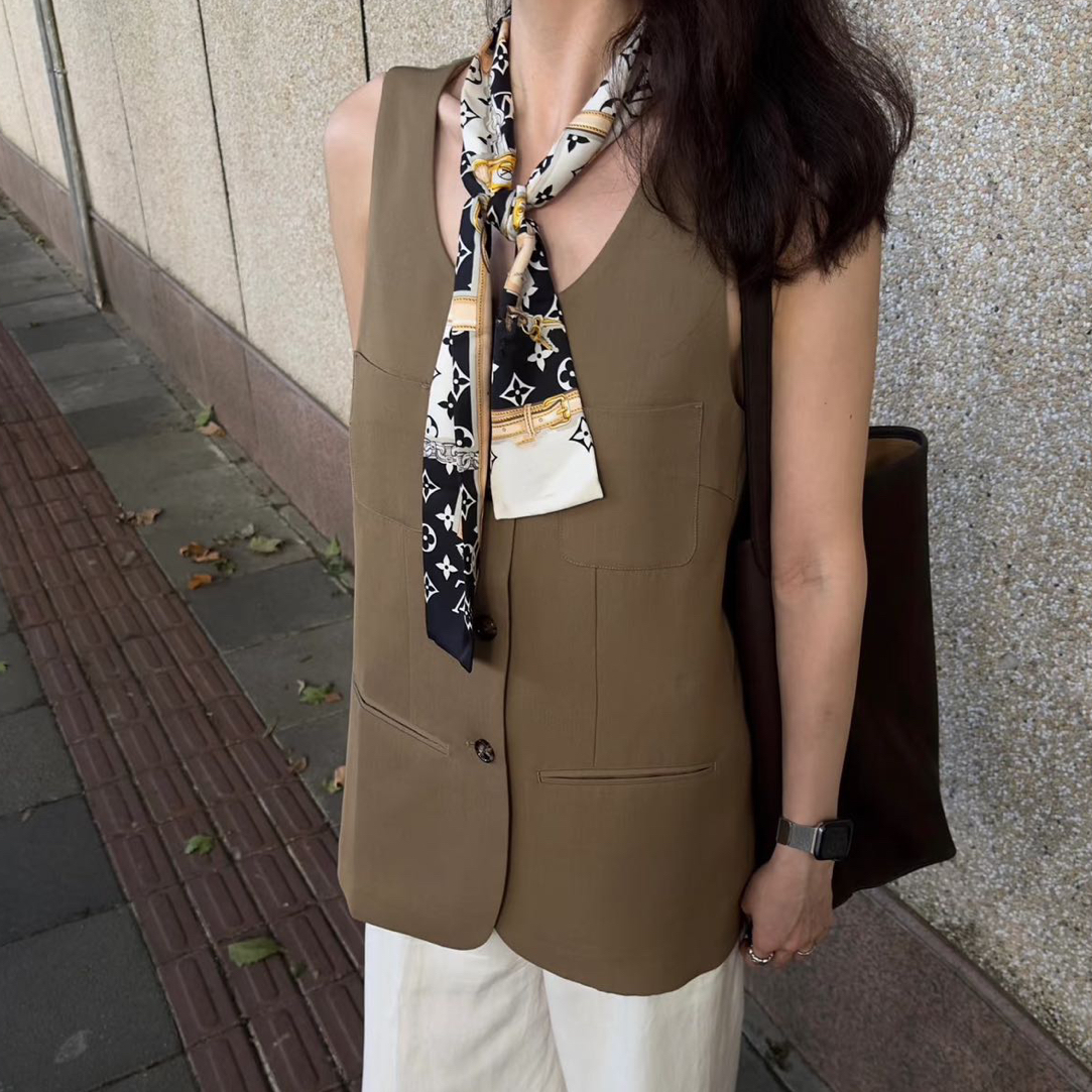 120*8窄版方巾高品质围巾丝巾法式小香风百搭轻奢配饰发带女