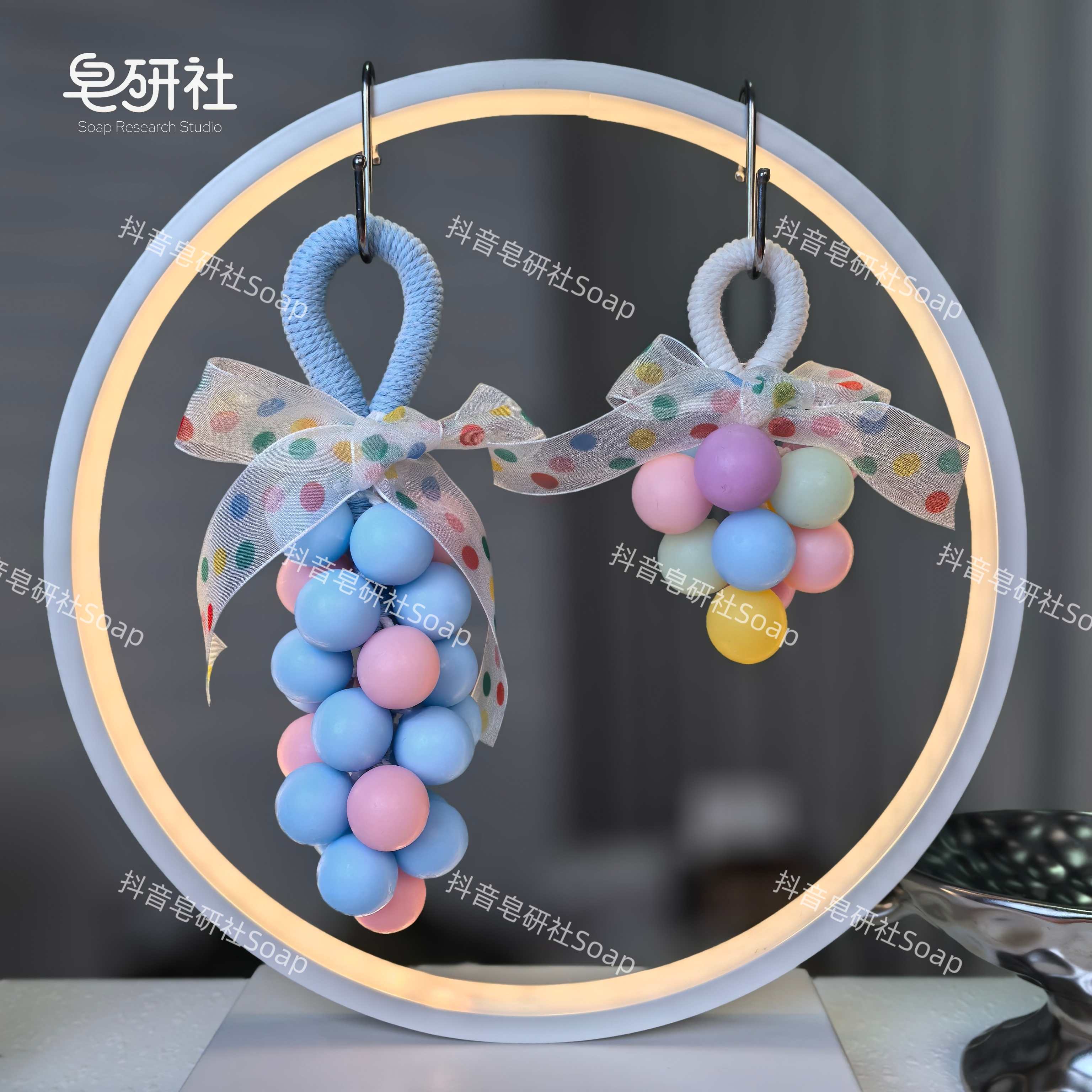 新款双拼葡萄一工厂直发！手工皂马卡龙串摆件伴手礼品香薰精油皂