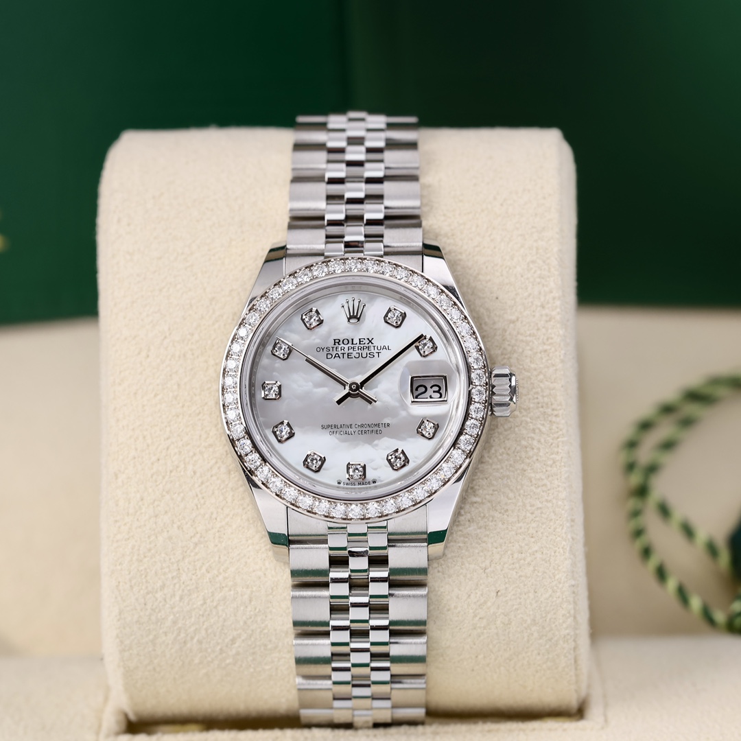 99新 Rolex/劳力士 279384-0011 外圈原钻 贝母盘面2025年2月保卡