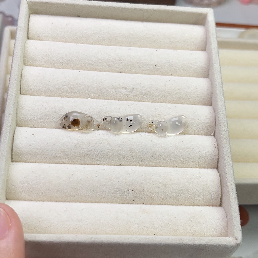 玛瑙/玉髓合金戒指趴趴猫