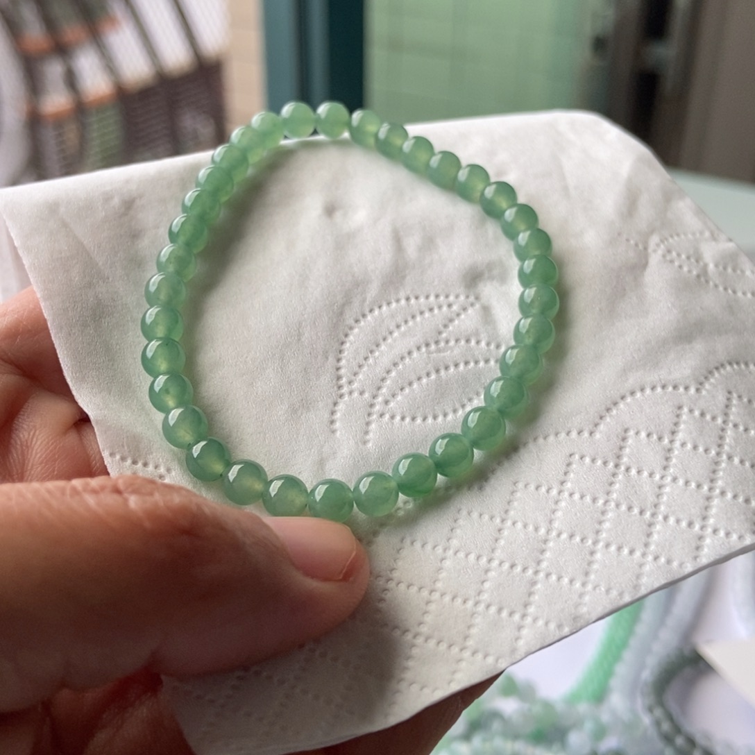 u***3翡翠未镶嵌手链翡翠手串珠链工厂自己生产的