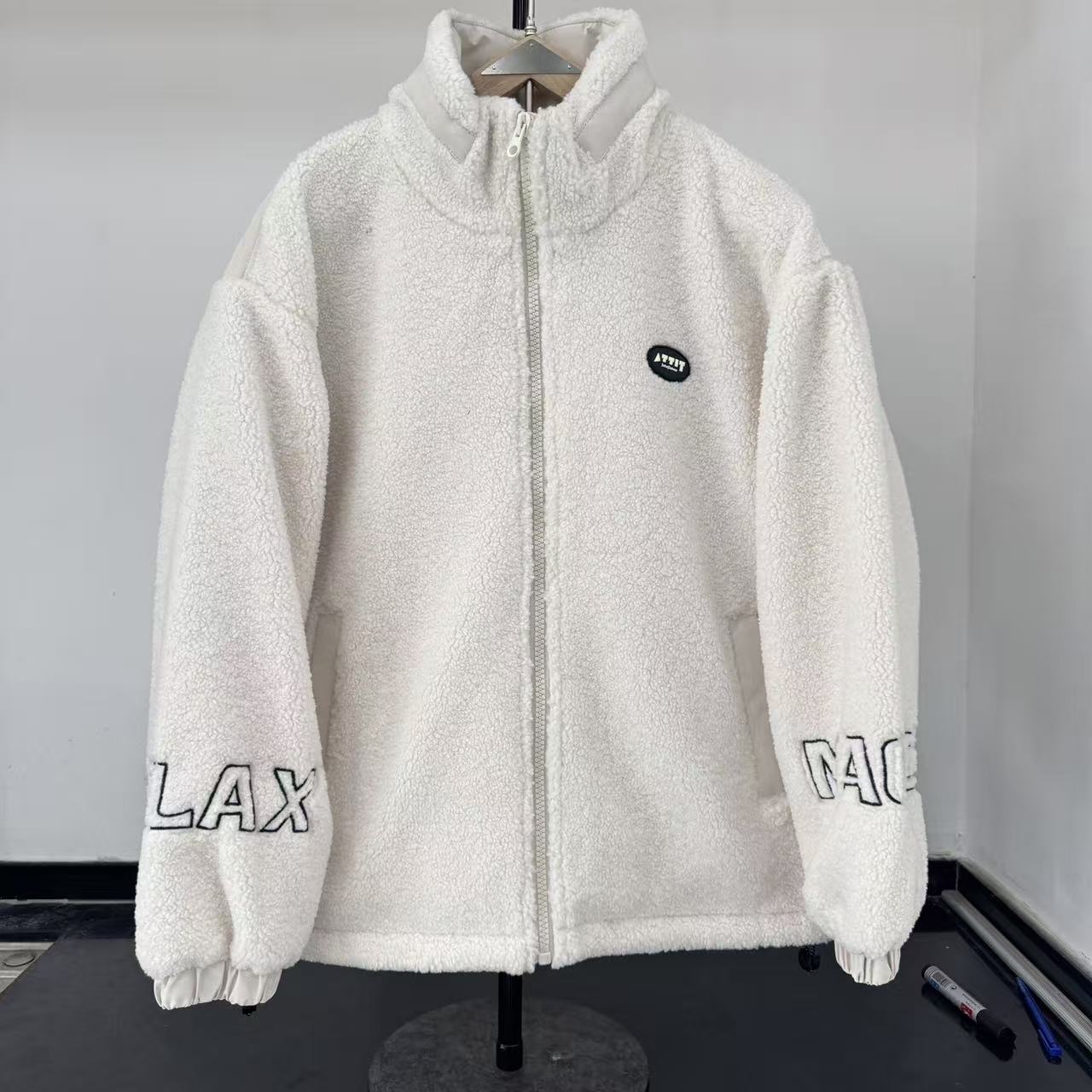 冬季保暖锁温双面摇粒绒棉服外套-821