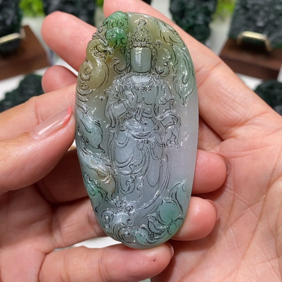 定制翡翠未镶嵌我****火天然k