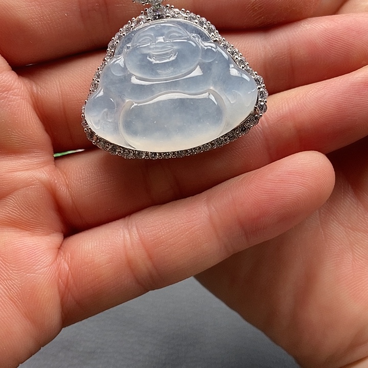 翡翠银S925镶嵌吊坠(不含链)