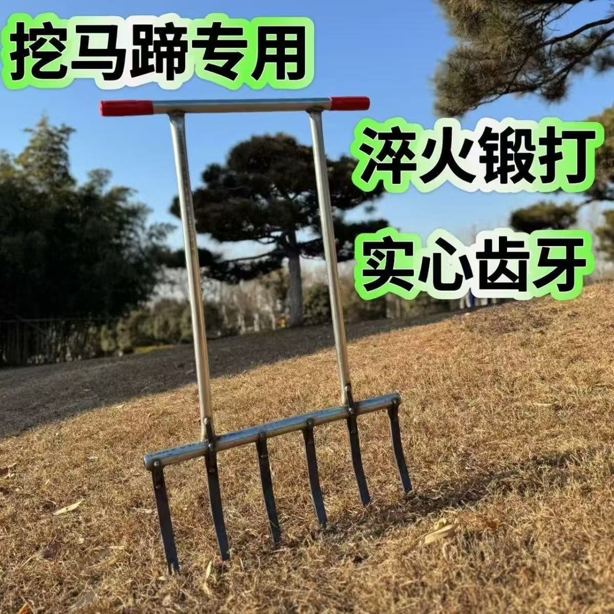 新款挖葱姜蒜马蹄药材蒜苗翻地神器叉子挖土农用工具出蒜神器