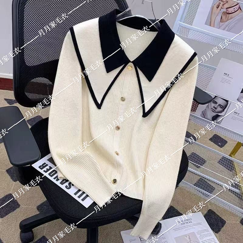 2025时尚显瘦荷叶边针织上衣