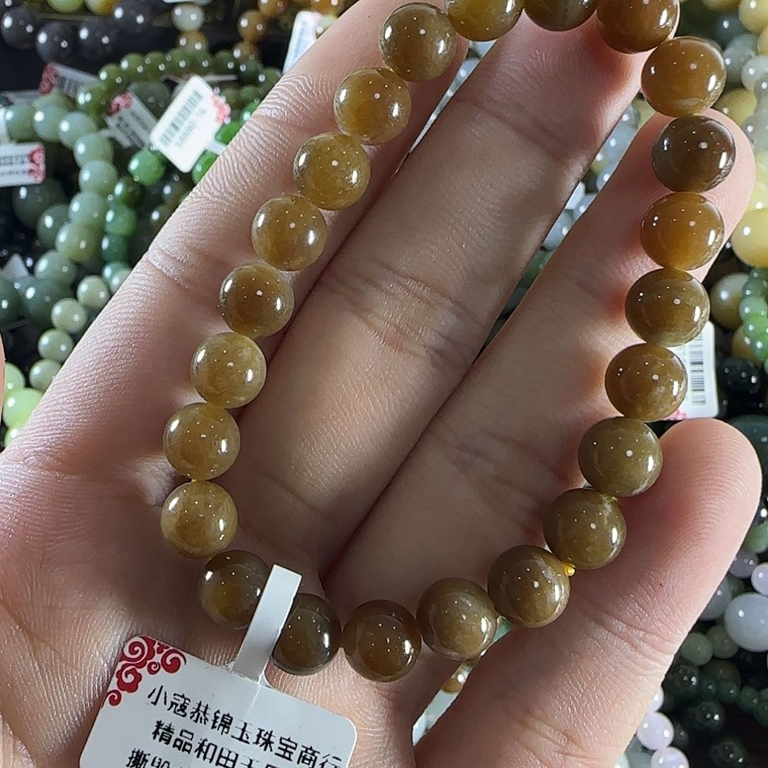 和田玉手链未镶嵌1