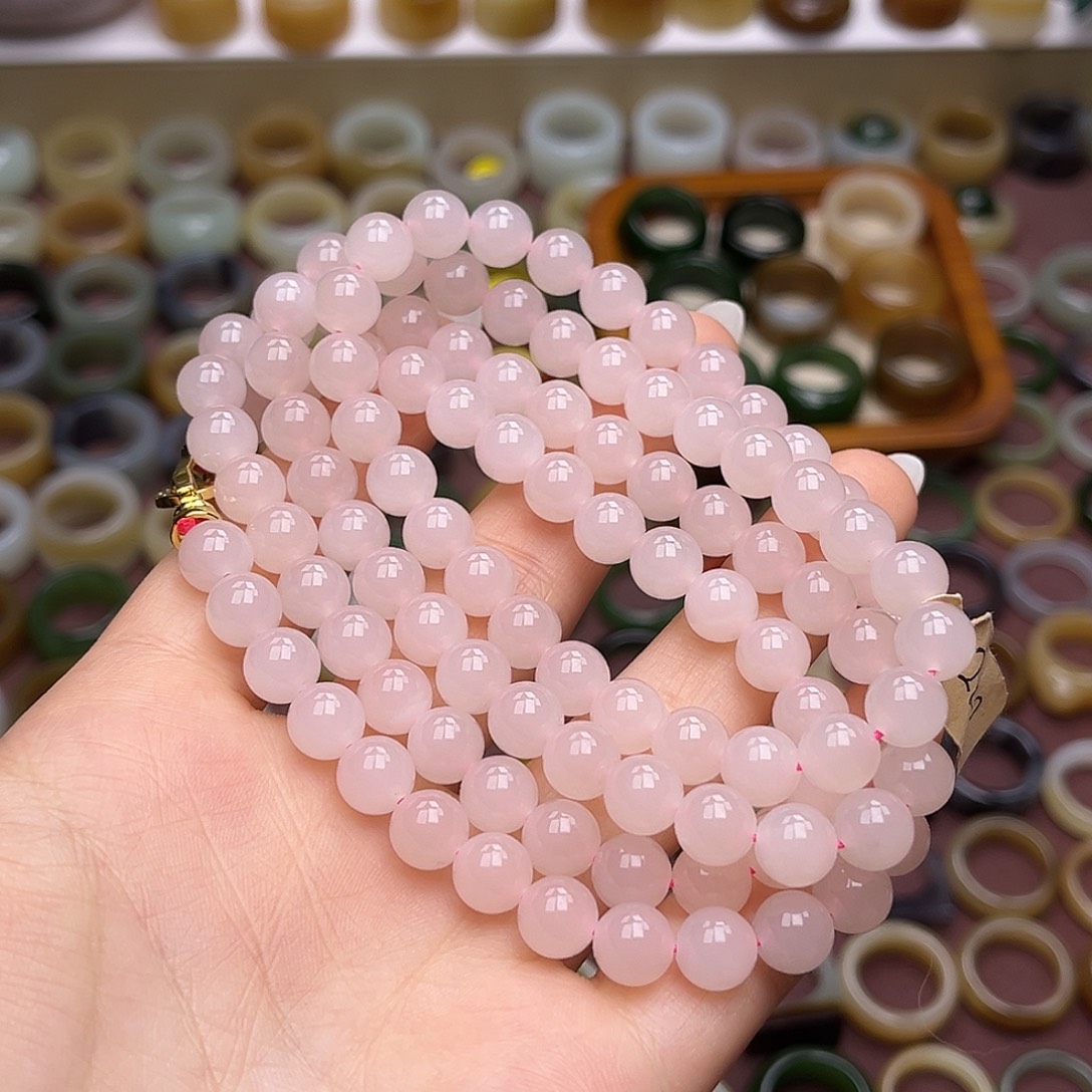 和田玉未镶嵌戒指冰藕粉