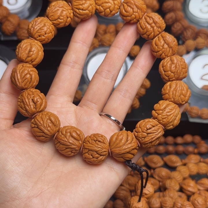 桃核手串龙纹桃核
