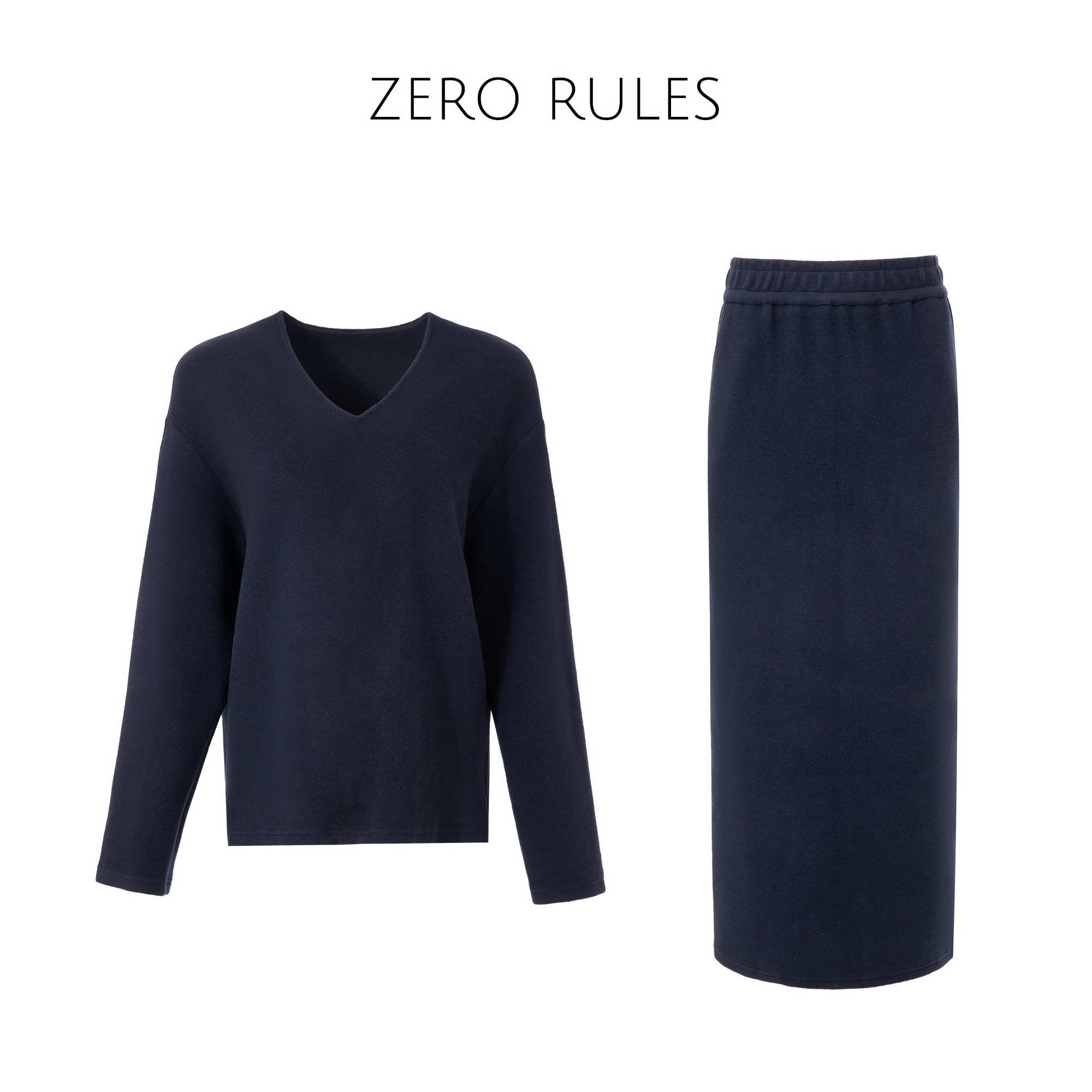 24110960【显瘦套装】可手洗针织 轻奢显瘦套装裙