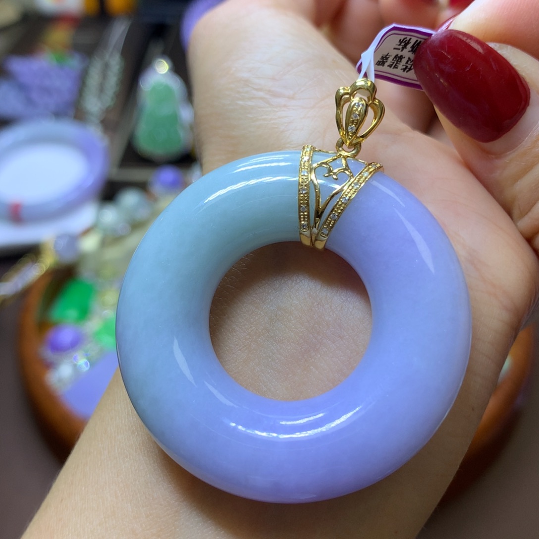 【闪购商品】翡翠颈饰18K金镶嵌翡翠