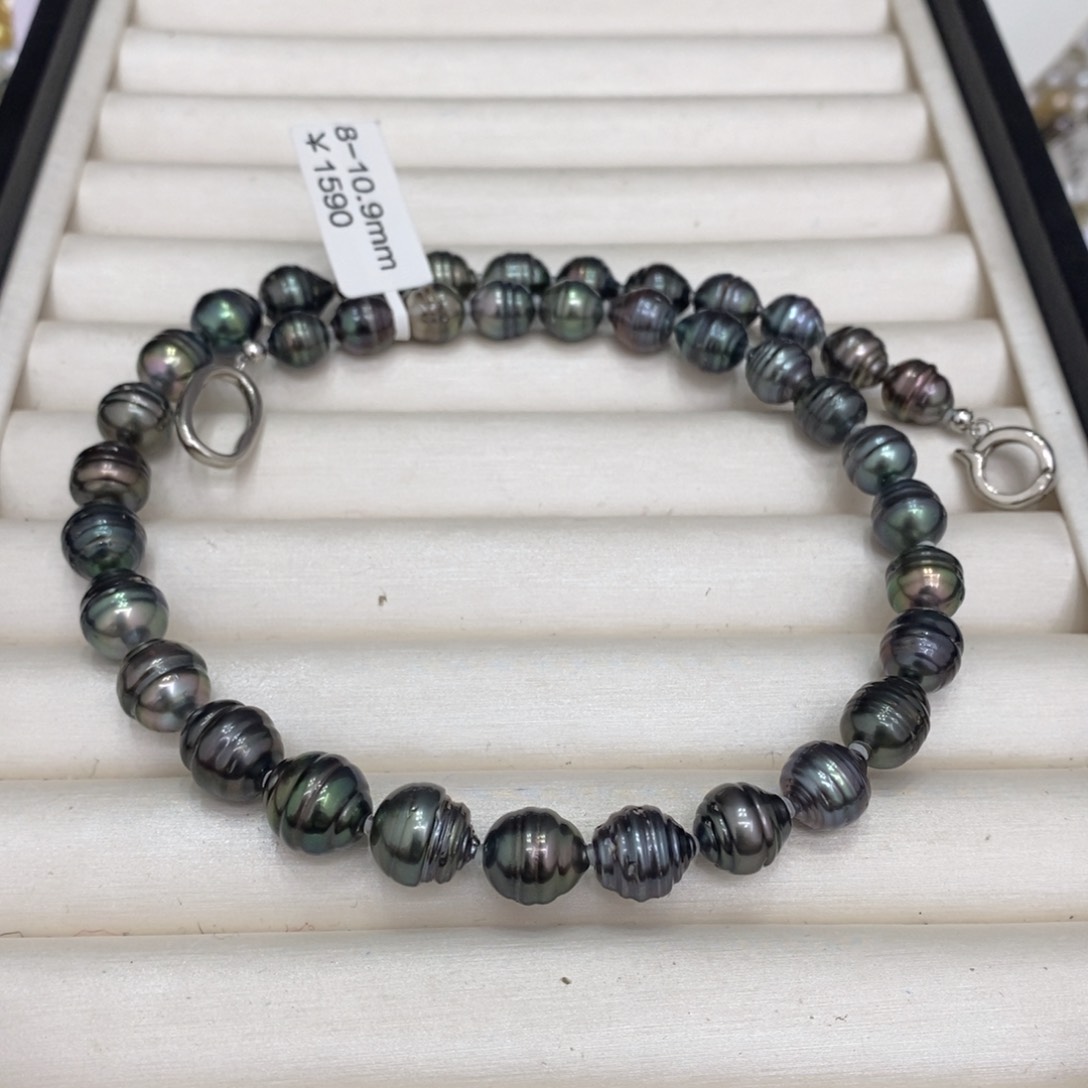 海水珍珠颈饰未镶嵌小*点大溪地项链8-10.9 潘