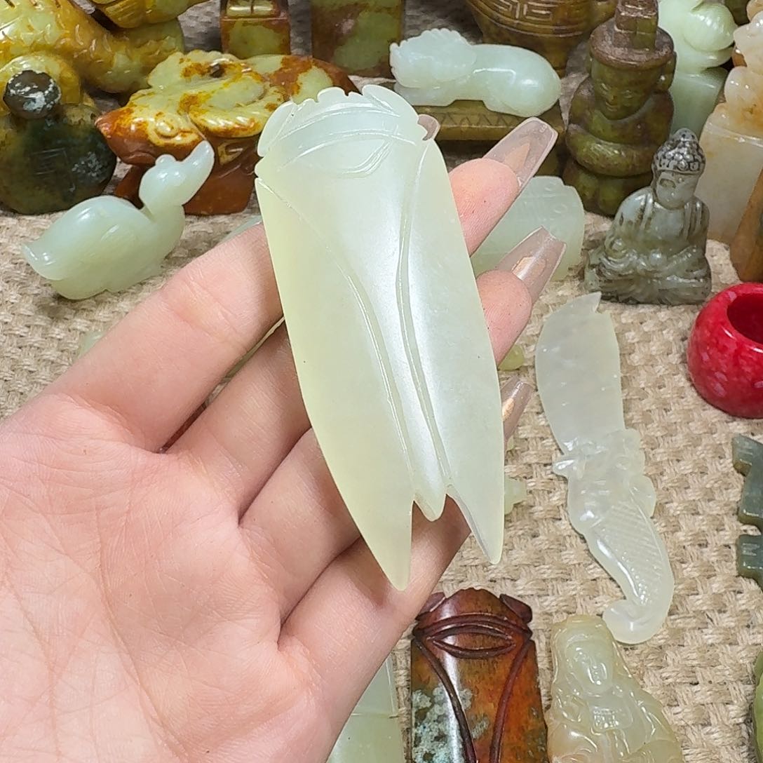 白玉菩提吊坠挂件