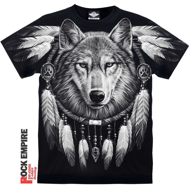 印第安羽毛狼 大图短袖 限量款