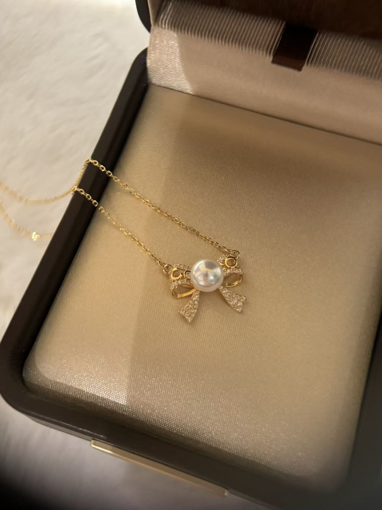 海水珍珠akoya 7-8mm 正圆极光 s925银