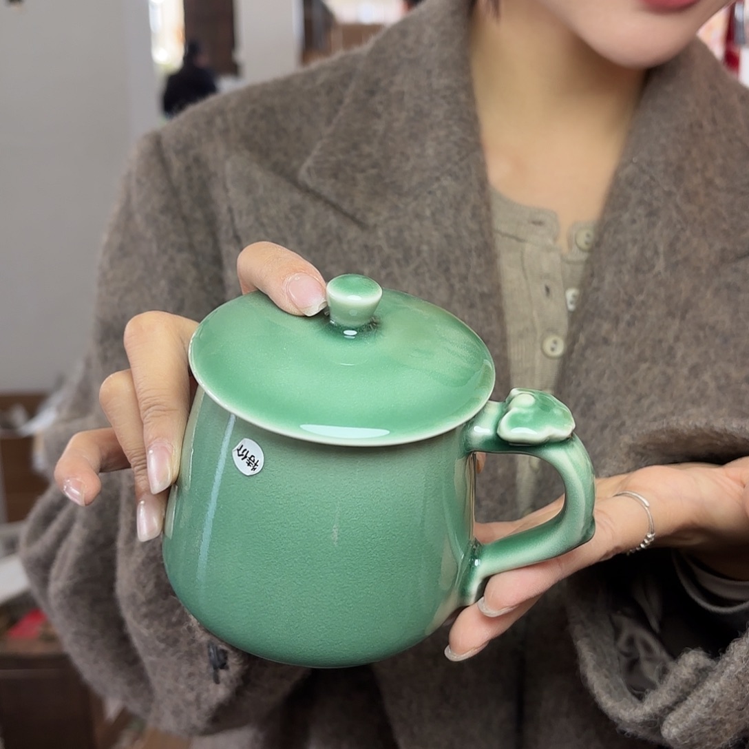 龙泉云间青瓷小米茶器