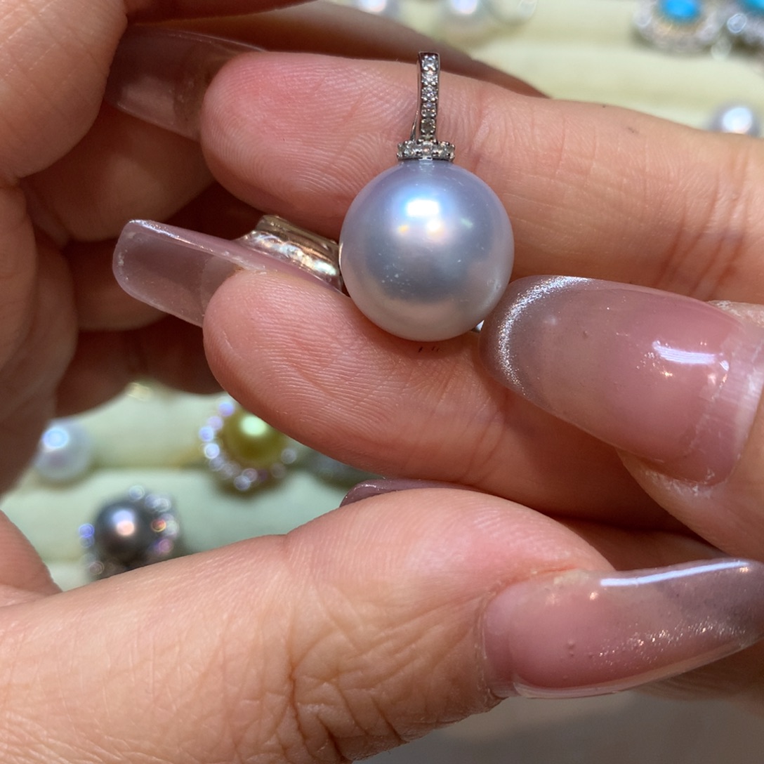 海水珍珠颈饰银S925镶嵌