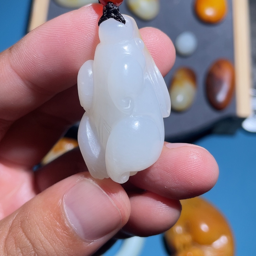 光***落和田玉未镶嵌车挂