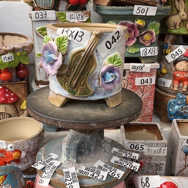 粗陶材质多肉花盆