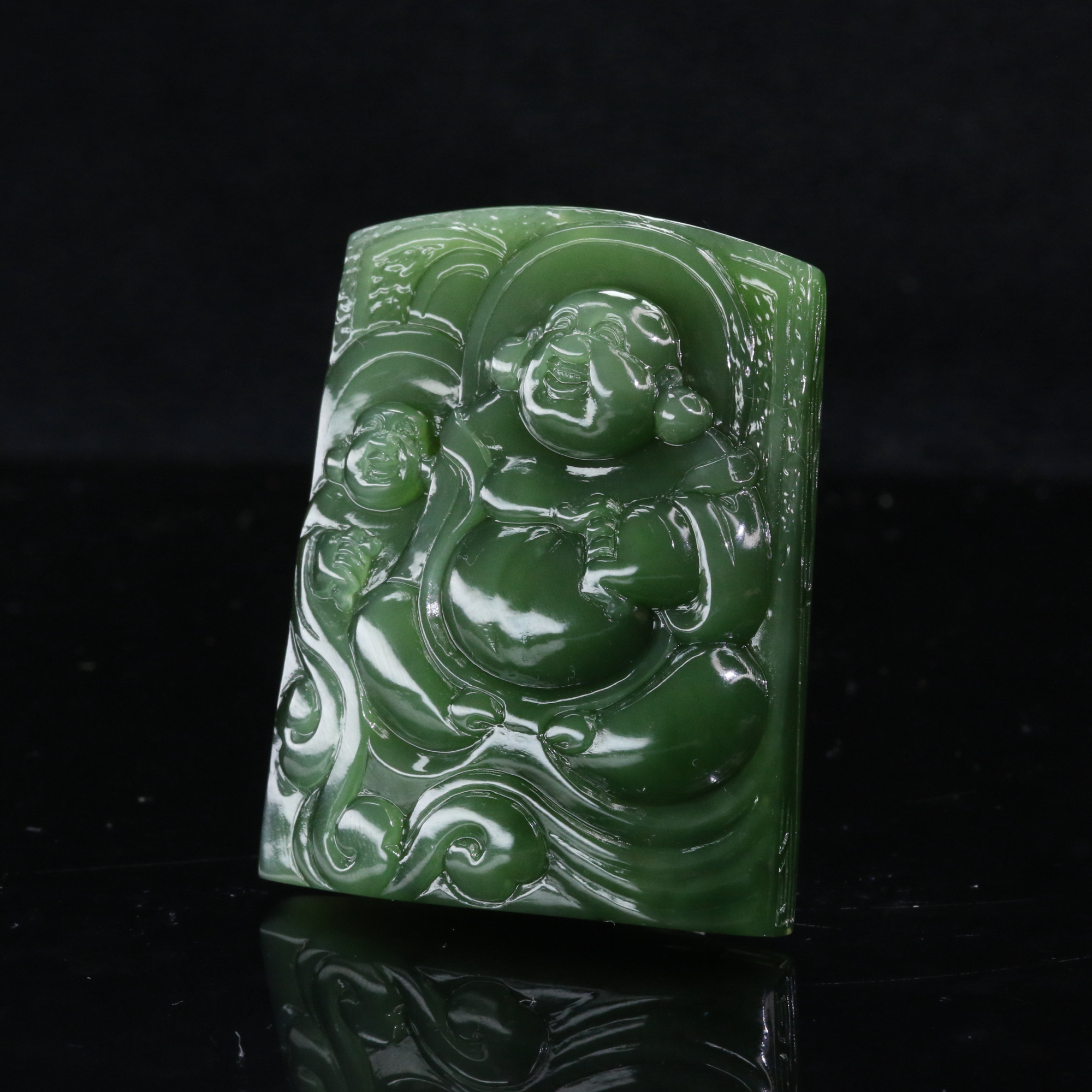 38和田玉极光猫俄七挂件/901889上海嘉禾拍卖