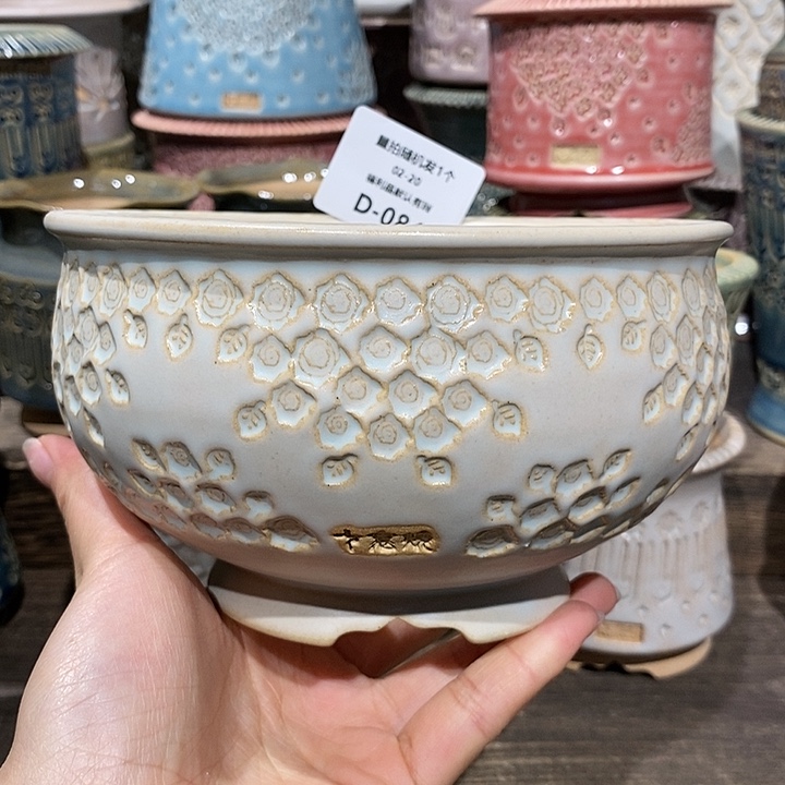 七里烧花盆2-20-084口径12