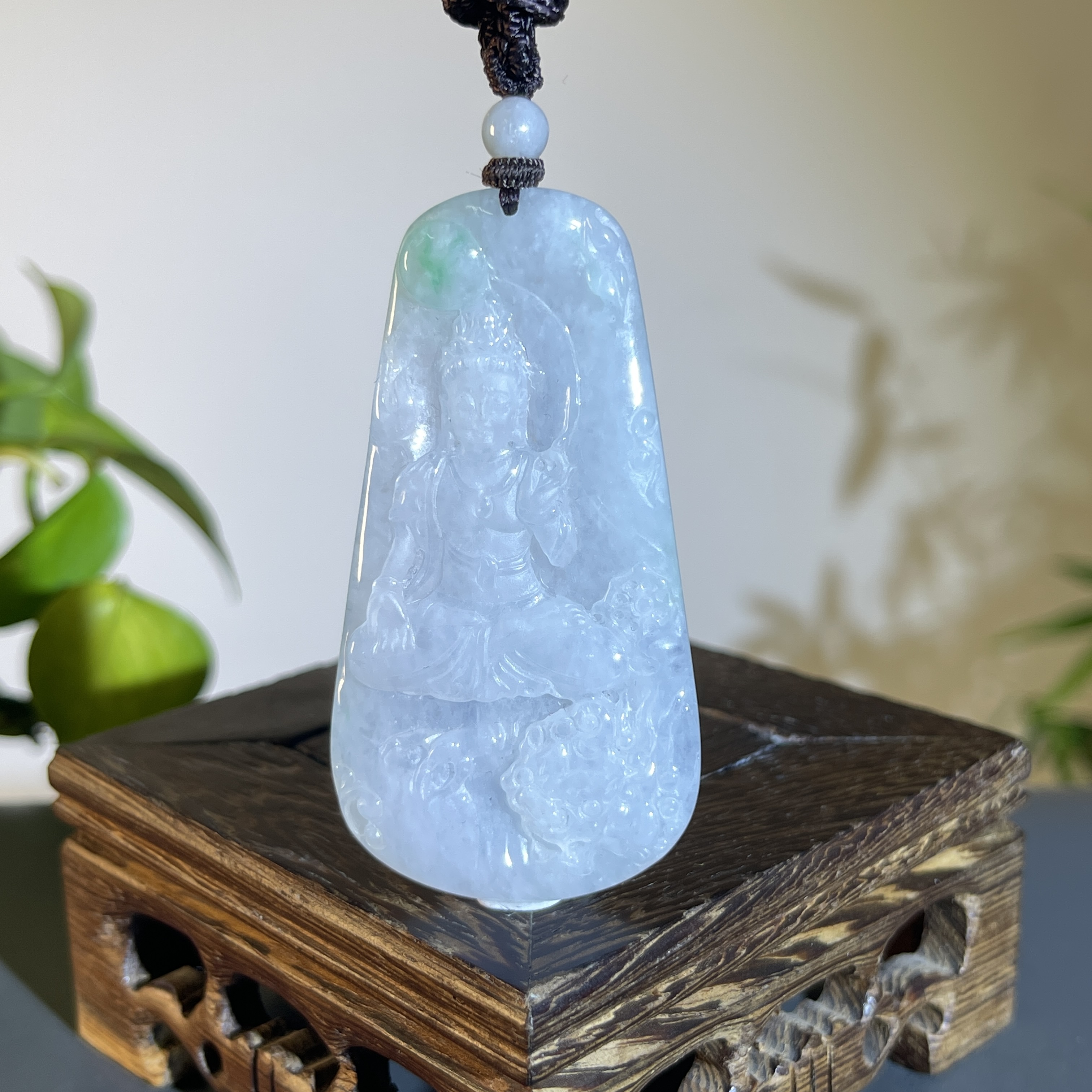 JXW09-84 天然缅甸A货翡翠  文殊