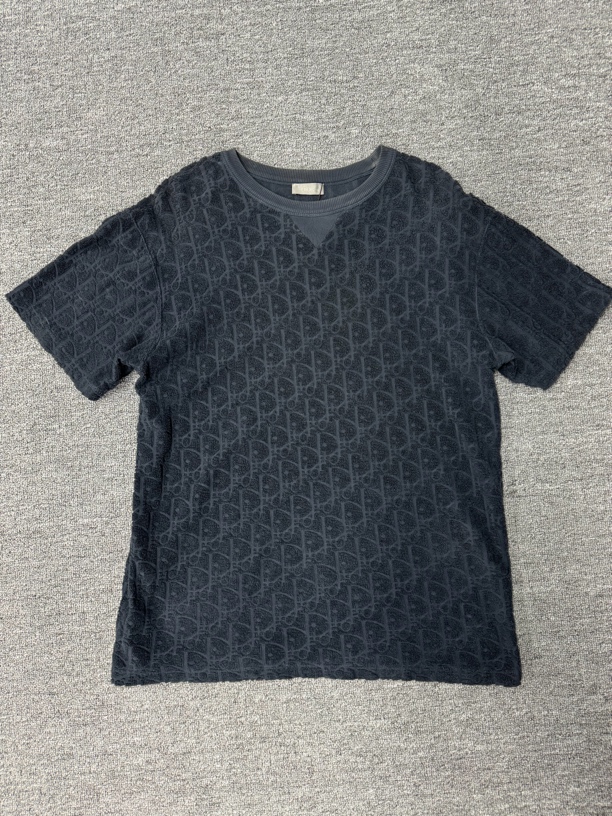 99新 DIOR/迪奥 Dior迪奥/黑色毛巾短袖/S码