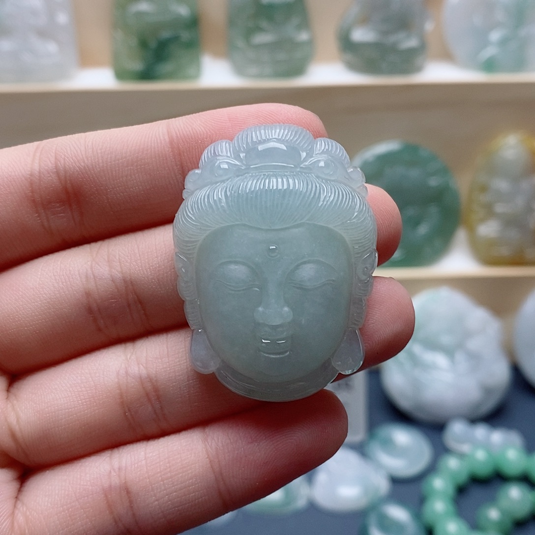 翡翠未镶嵌吊坠(不含链)佛首