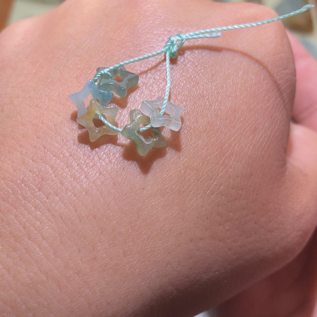 翡翠颈饰未镶嵌星星5个