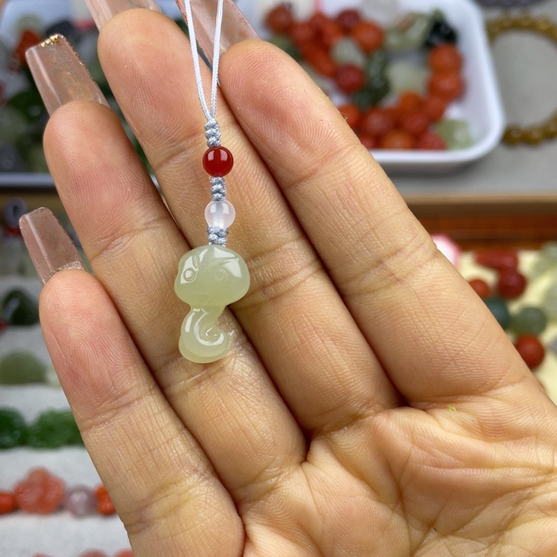 和田玉蛇宝宝未镶嵌