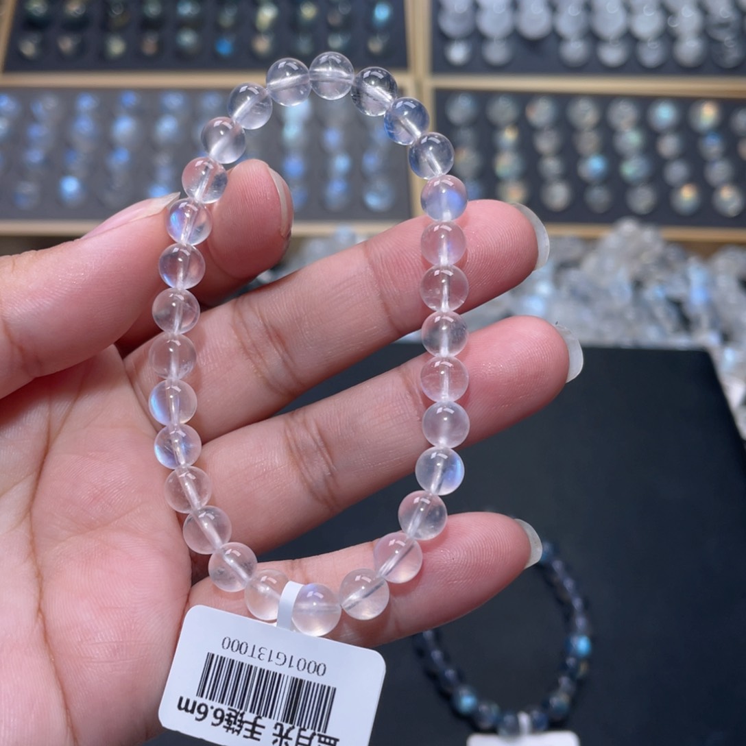 手链未镶嵌长石露****u蓝月光手链6mm+